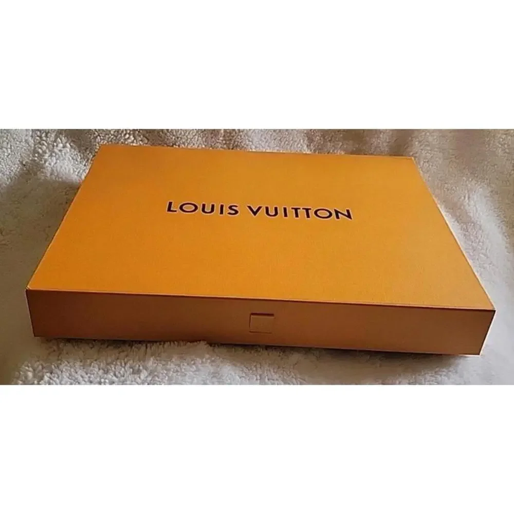Louis Vuitton Empty Gift Box in Orange Carboard Logo Classic L 16 x W 11 x D 2